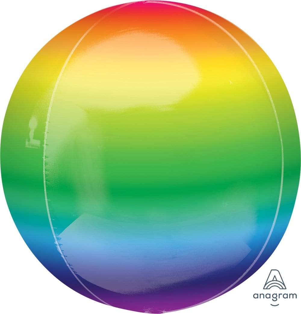 Anagram Mylar & Foil Rainbow 16″ Orbz Balloon