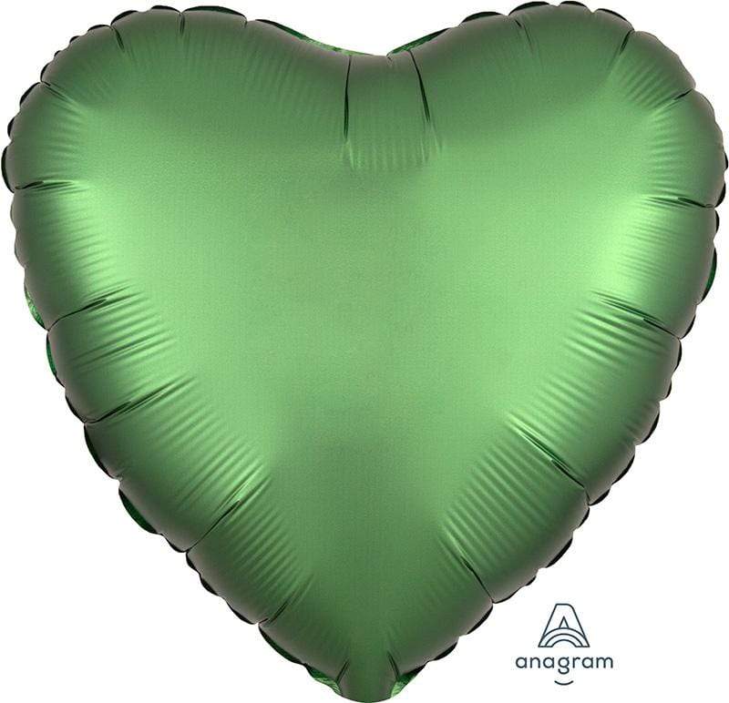 Anagram Mylar & Foil Satin Luxe™ Emerald Heart 18″ Balloon