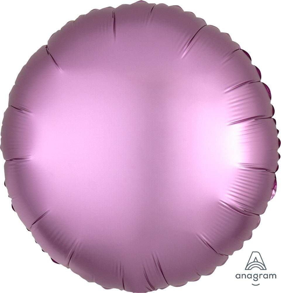 Anagram Mylar & Foil Satin Luxe Flamingo Round 18″ Balloon