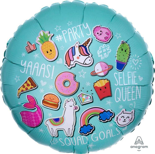 Anagram Mylar & Foil Selfie Celebration 18″ Balloon