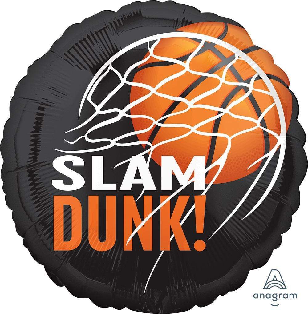 Anagram Mylar & Foil Slam Dunk Basketball 18″ Balloon