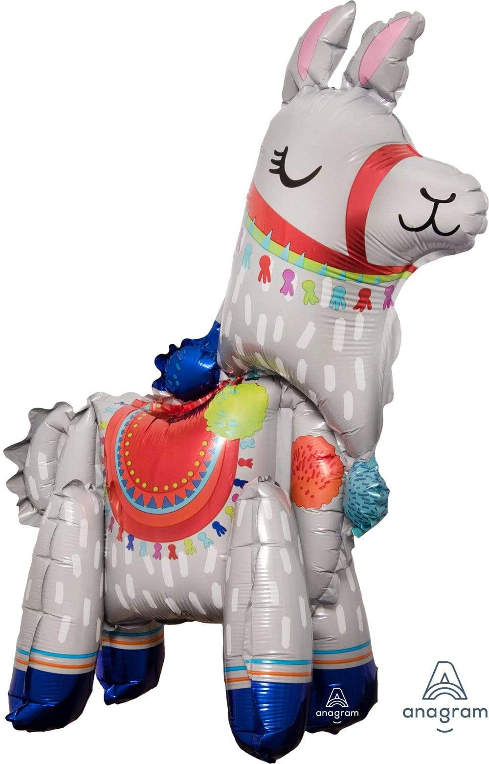 Anagram Mylar & Foil Standing Llama Air-filled 19″ Balloon