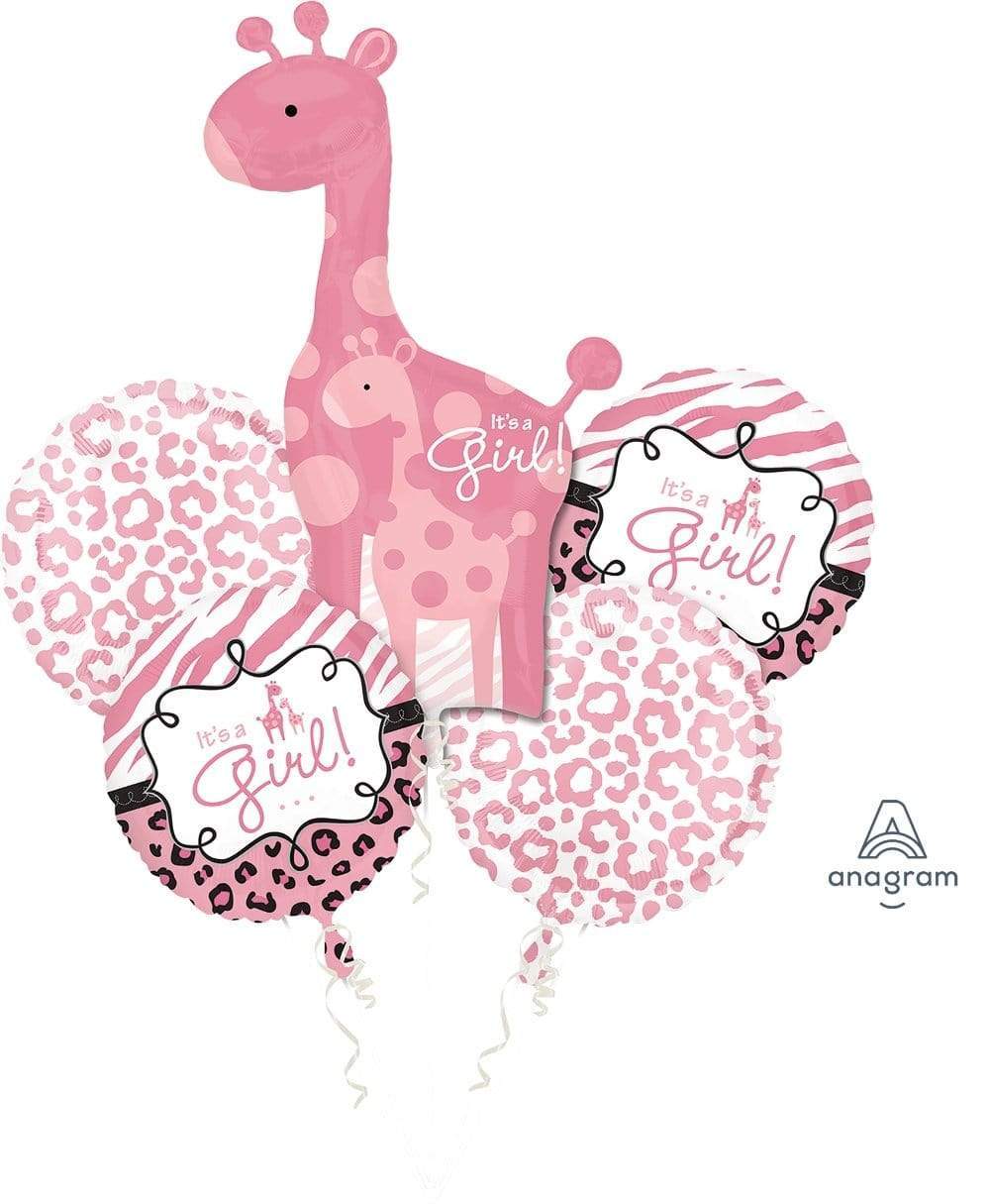 Anagram Mylar & Foil Sweet Safari Girl Balloon Bouquet