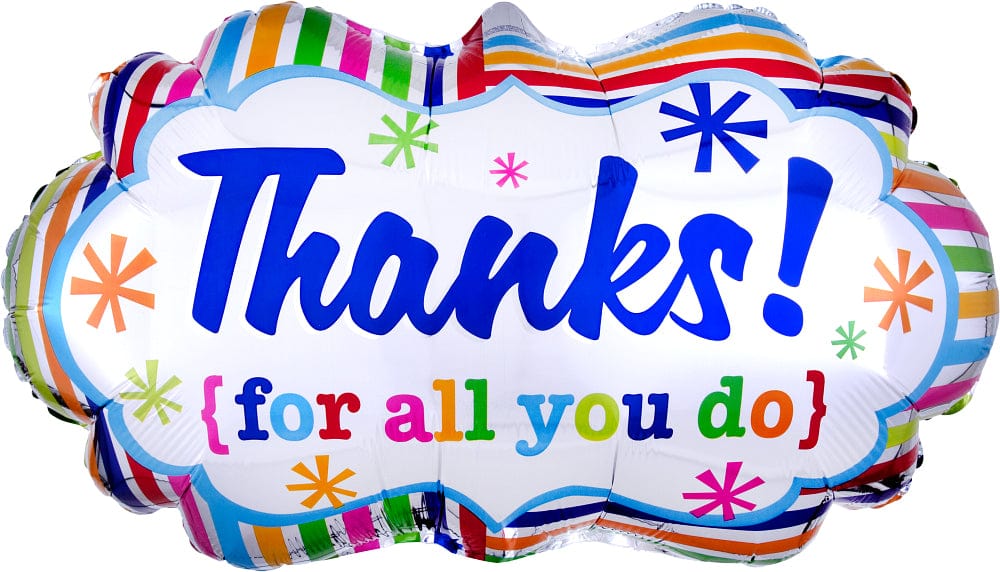 Anagram Mylar & Foil Thanks! For All You Do 27″ Balloon