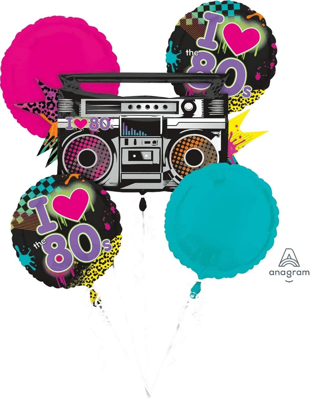 Anagram Mylar & Foil Totally '80s Balloon Bouquet