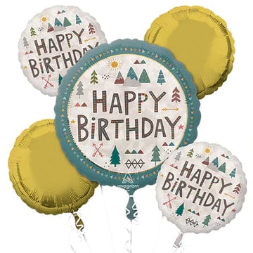 Anagram Mylar & Foil Wilderness Happy Birthday Bouquet Balloon