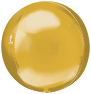 GOLD - ORBZ Dimensional Round Foil Balloon (Pkg of 3) - Anagram