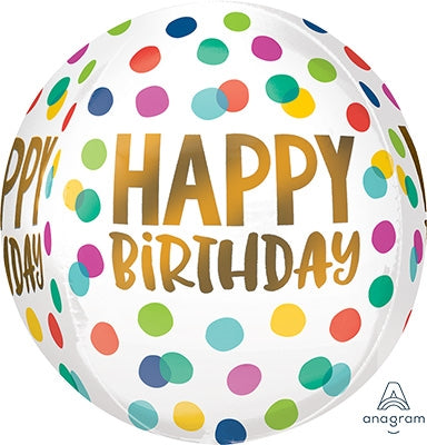 17" Orbz - Happy Birthday Dots - Anagram