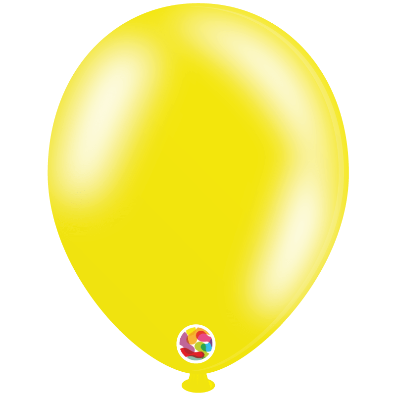 Balloonia Latex Metallic Lemon Yellow 5″ Latex Balloons (100 count)