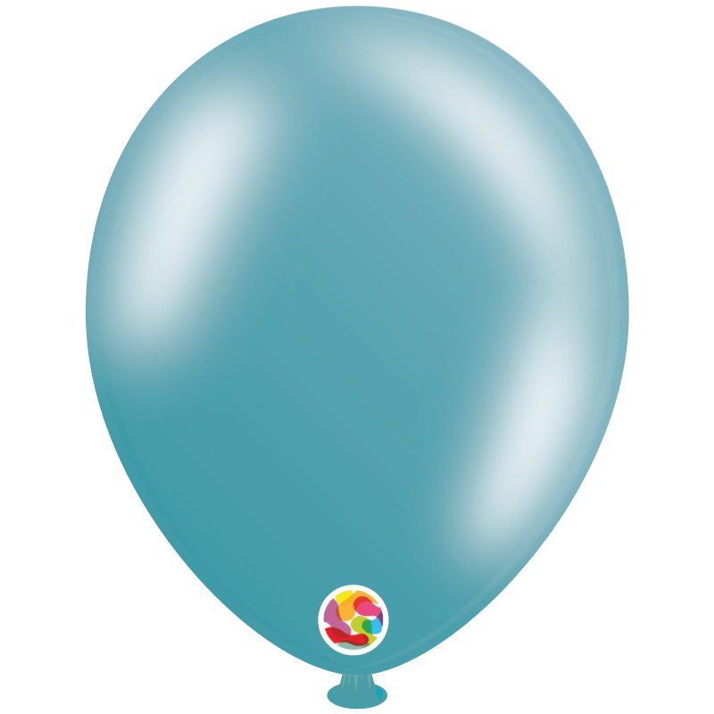 Metallic Turquoise 10" Latex Balloons (100 count)
