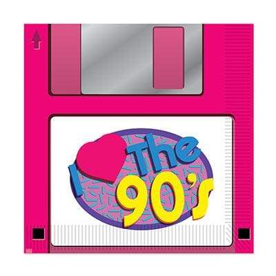 Beistle I Love the 90s Floppy Disk Napkins (16 count)