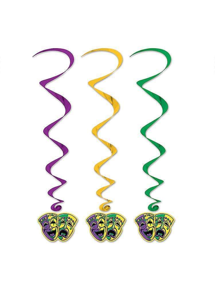 Beistle Party Supplies Mardi Gras Whirls (3 count)