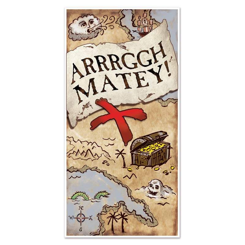 Beistle Treasure Map Door Cover 30in x 5in