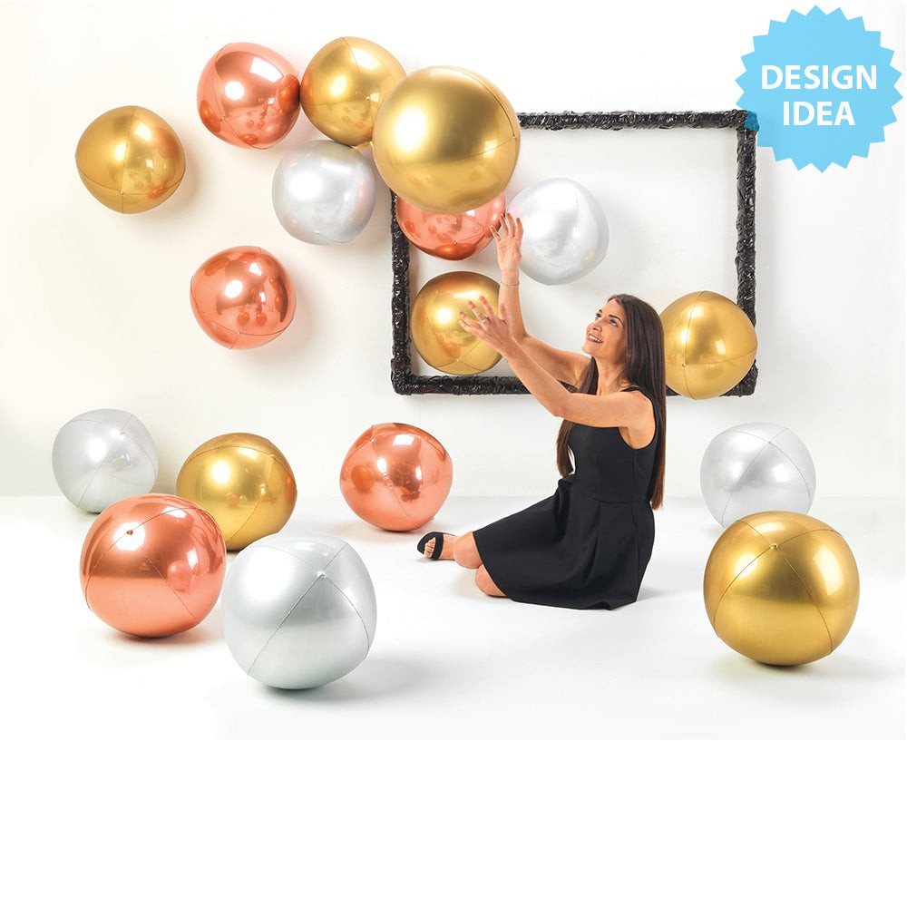 Rose Gold Dimensionals 22″ Globe Balloon