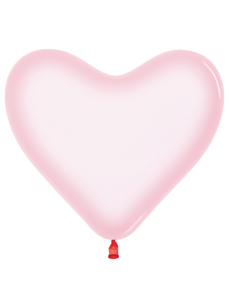 Betallic Latex Crystal Pastel Pink Heart 11″ Latex Balloons (50 count)