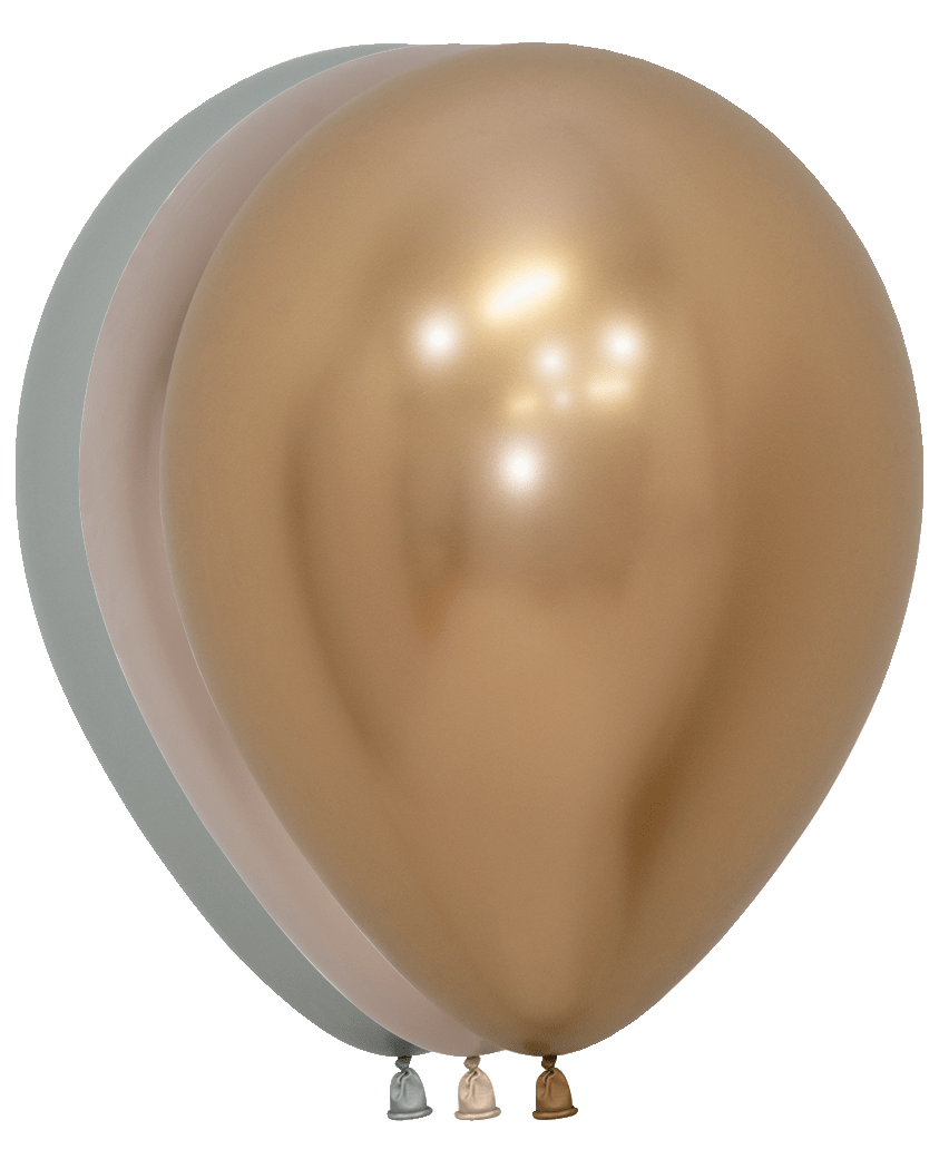 Betallic Latex Reflex Golden Luxury Assortment 11″ Latex Balloons (50 count)