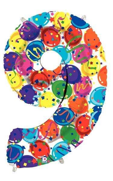 Betallic Mylar & Foil 9 Party Time 40" Foil Numbers by Betallic