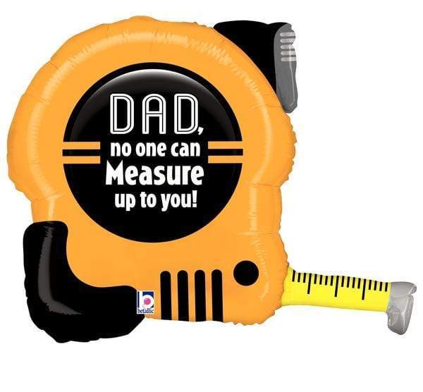 Betallic Mylar & Foil Dad No One Can Measure Up to You! 30" Tape Measure Father's Day Balloon