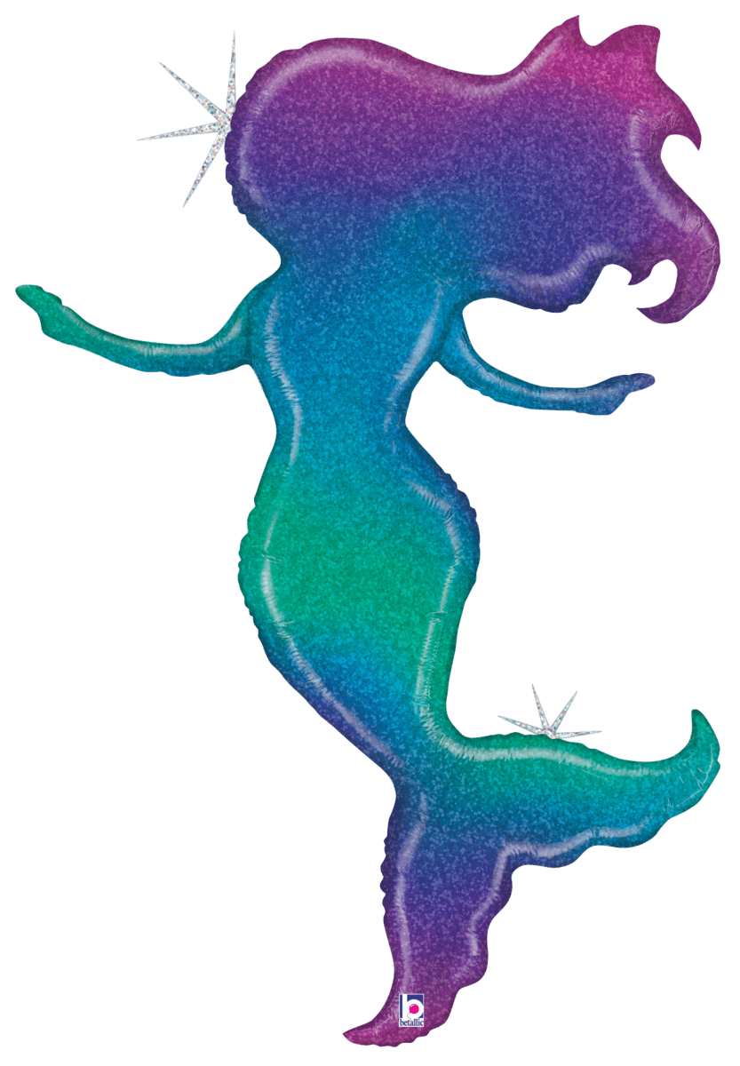 Betallic Mylar & Foil Glitter Mermaid Holographic 52″ Balloon