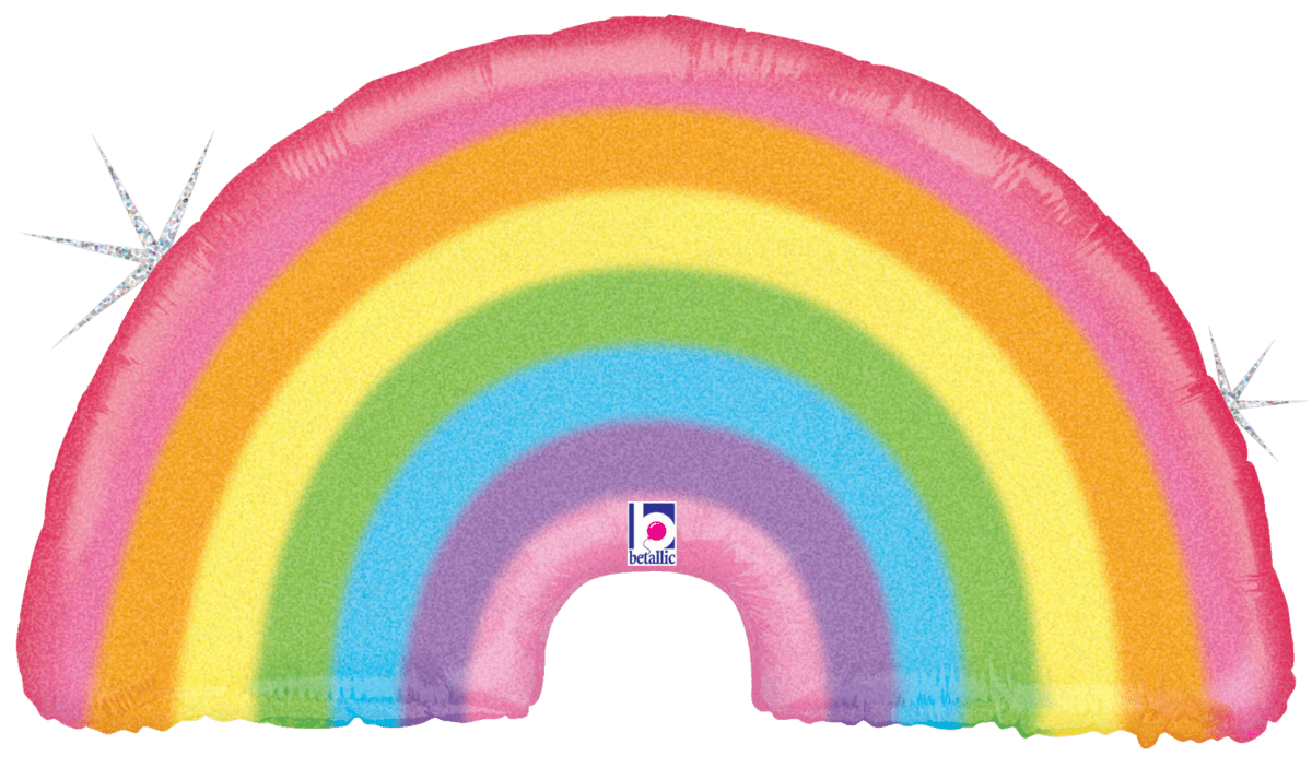 Betallic Mylar & Foil Glitter Pastel Rainbow 36″ Balloon
