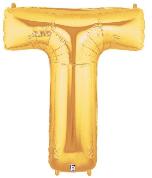 Gold Letter T 40″ Balloon