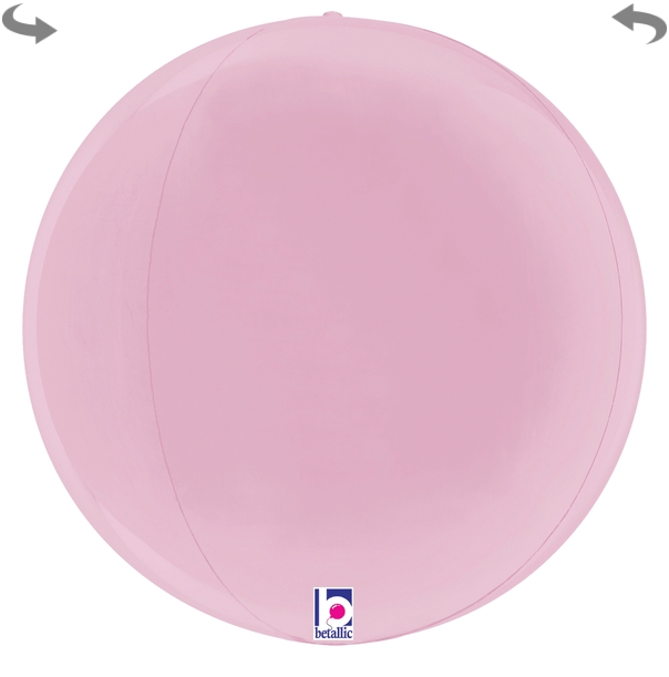 Betallic Mylar & Foil Pastel Pink Globe 22″ Balloon
