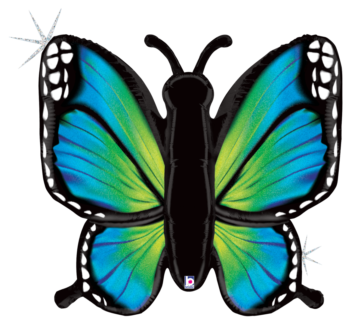 Betallic Mylar & Foil Radiant Butterfly Blue 46″ Balloon