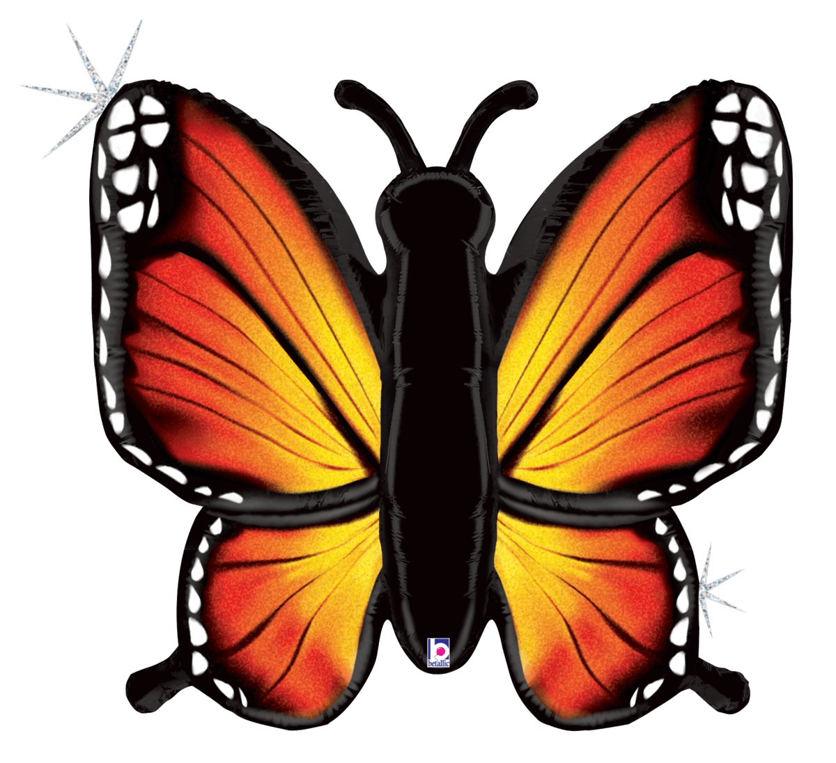 Betallic Mylar & Foil Radiant Butterfly Orange 46″ Balloon