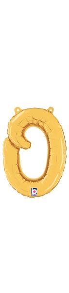 Betallic Mylar & Foil Script Cursive Balloon Letter O Gold