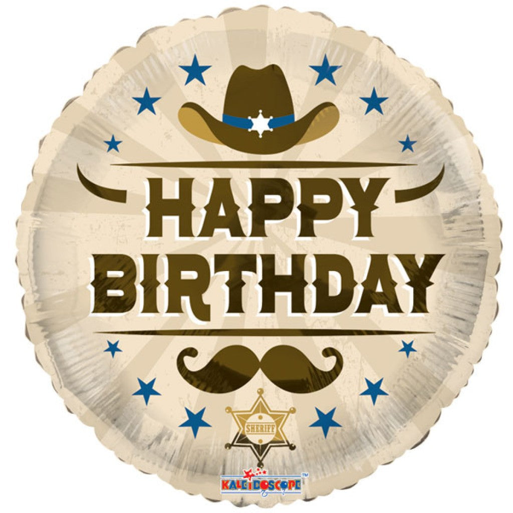 Birthday Cowboy 18″ Foil Balloon by Convergram from Instaballoons