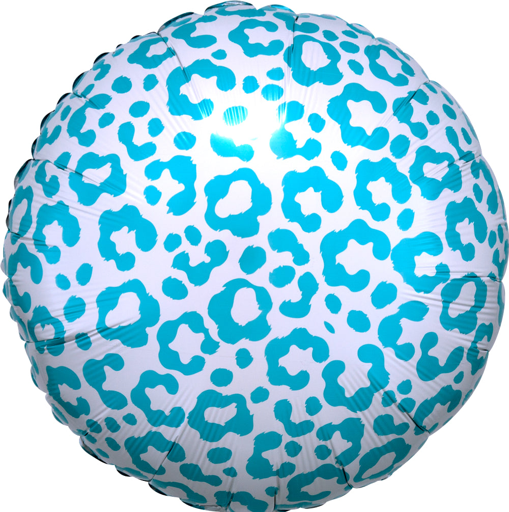 Blue Cheetah Leopard Animal Print 18″ Foil Balloon by Anagram from Instaballoons