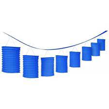 Blue Lantern Garland 12ft - Amscan