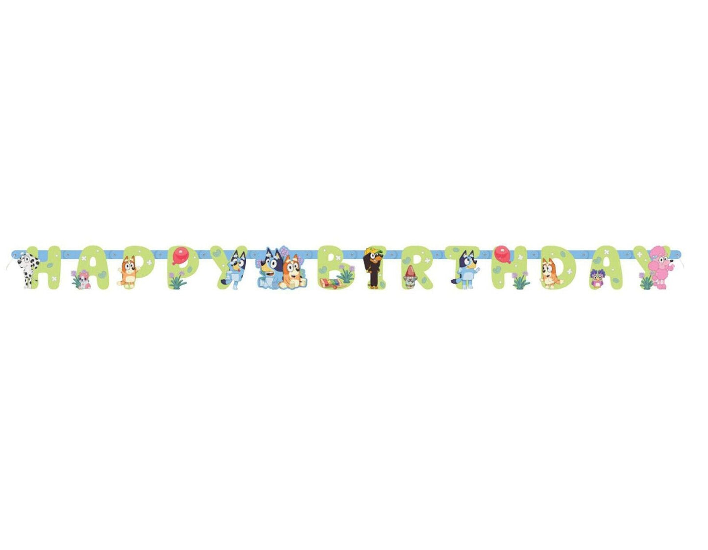 Bluey Happy Birthday Banner by Unique from Instaballoons