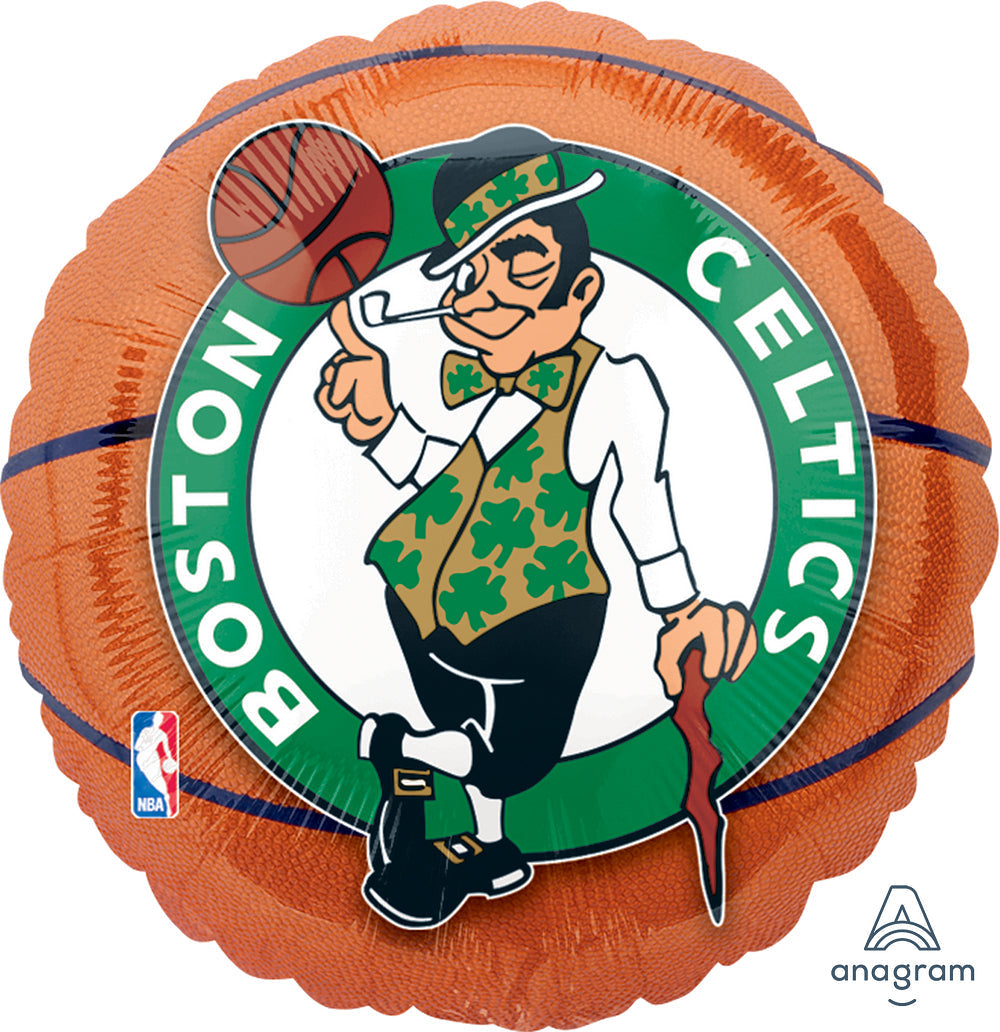 Boston Celtics Basketball 18″ Foil Balloon by Anagram from Instaballoons