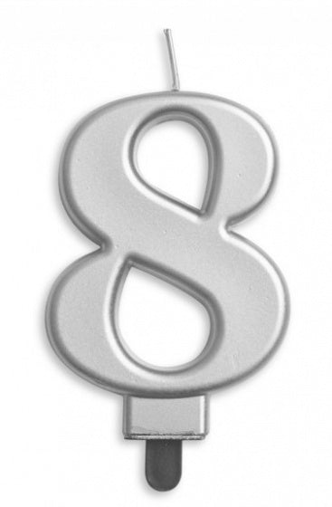 Candle - Silver Number (1ct) - Winner Party