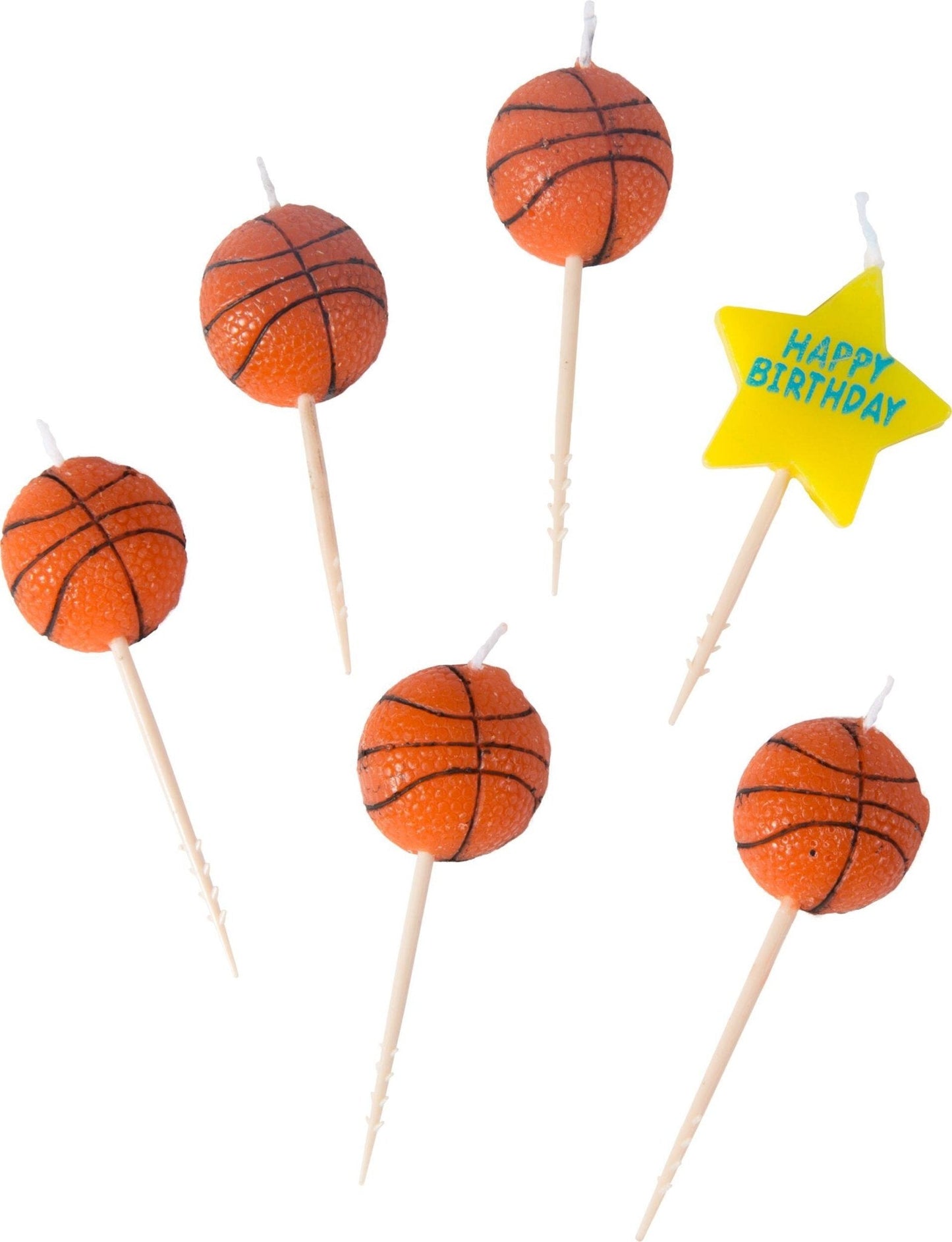 Candles - Basketball Birthday (6ct) - Amscan