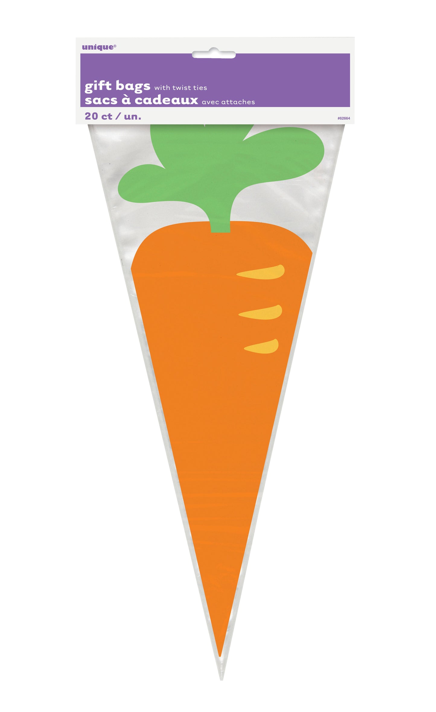 Carrot Cone Cello Bags by Unique from Instaballoons