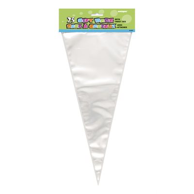Clear Large Cone Cellophane Bags by Unique from Instaballoons