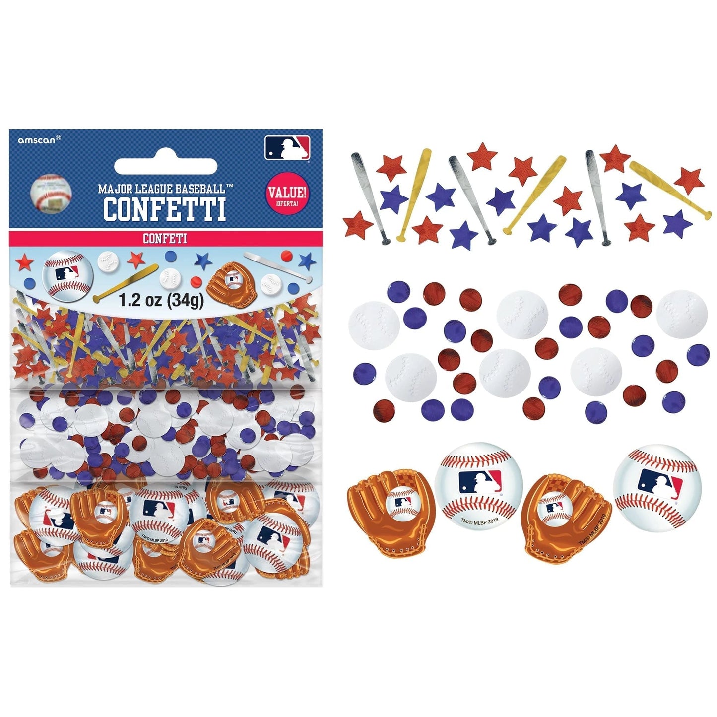 Confetti - MLB Baseball (1.2oz) - Amscan