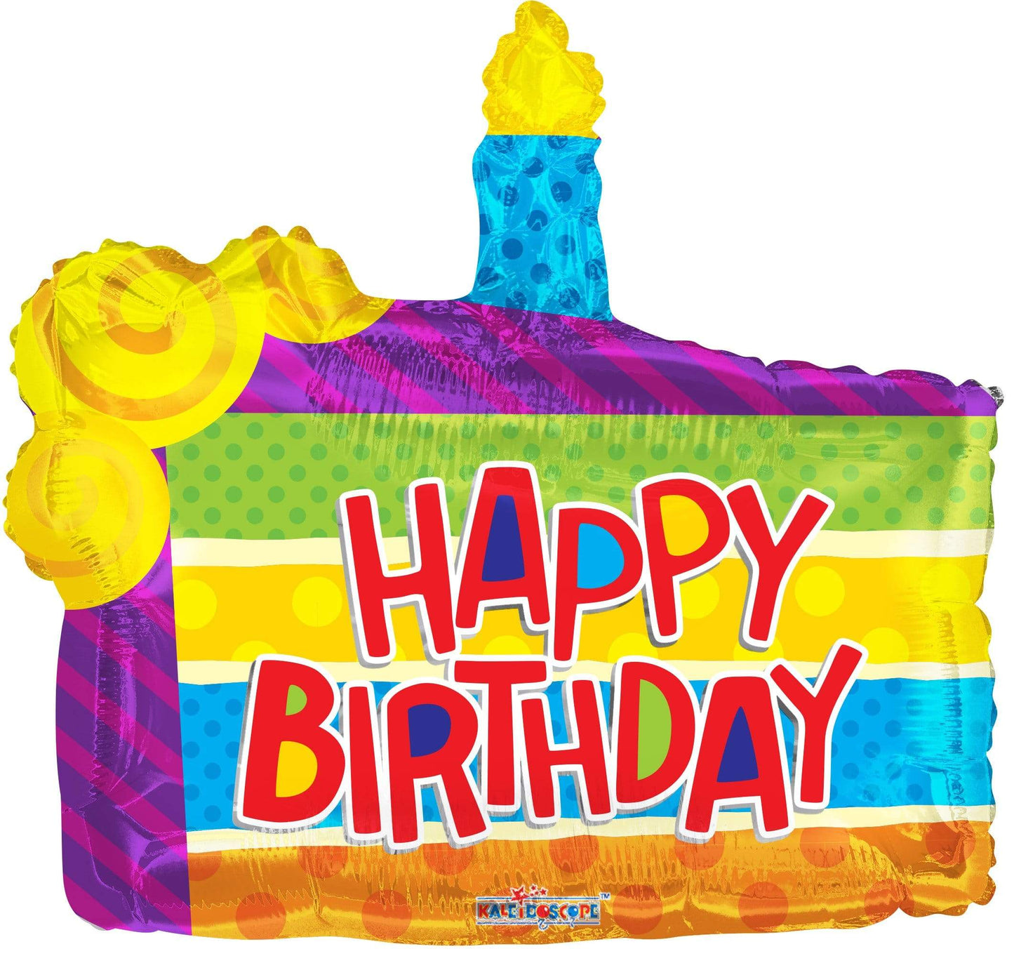 Convergram 36″ Happy Birthday Slice Of Cake Balloon