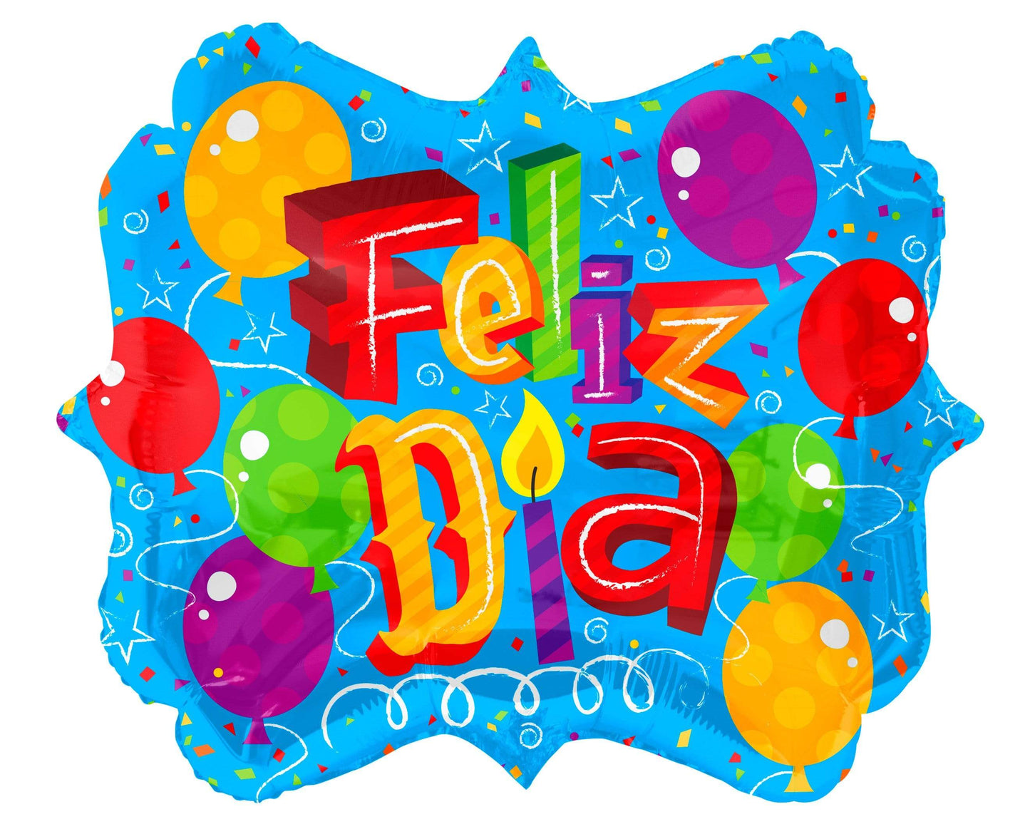 Convergram Feliz Día Marquee Frame Balloons & Streamers 18″ Balloon