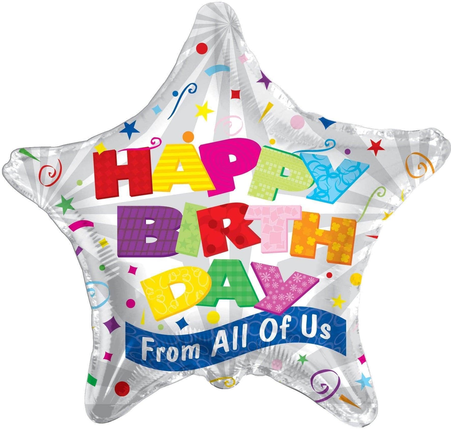 Convergram Mylar & Foil Big Letters Birthday 18″ Balloon
