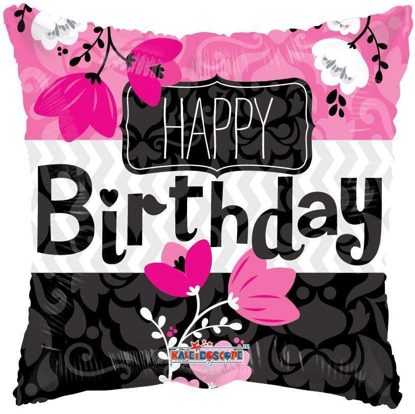 Convergram Mylar & Foil Birthday Pink Flower 18″ Balloon