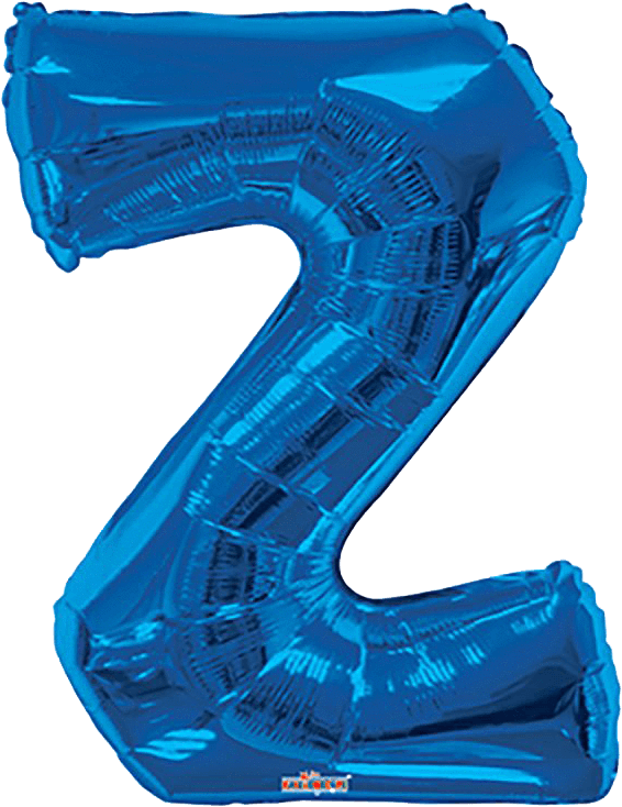Convergram Mylar & Foil Blue Letter Z 34″ Balloon