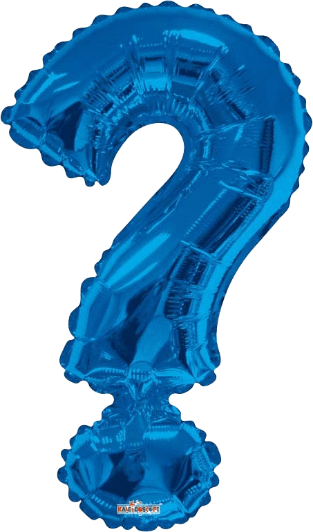 Convergram Mylar & Foil Blue Question Mark 34″ Balloon