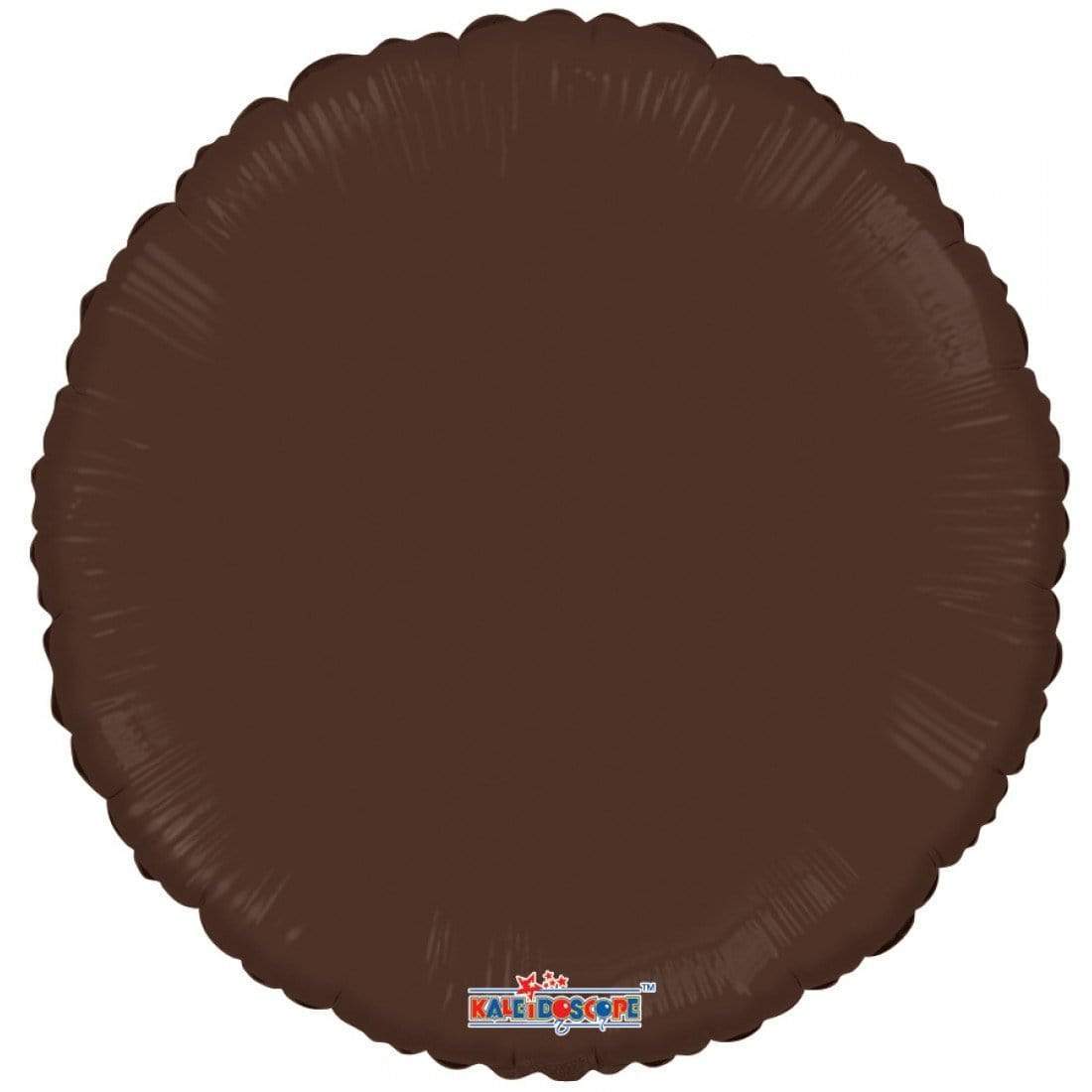 Convergram Mylar & Foil Chocolate Dark Brown 18″ Circle Balloon