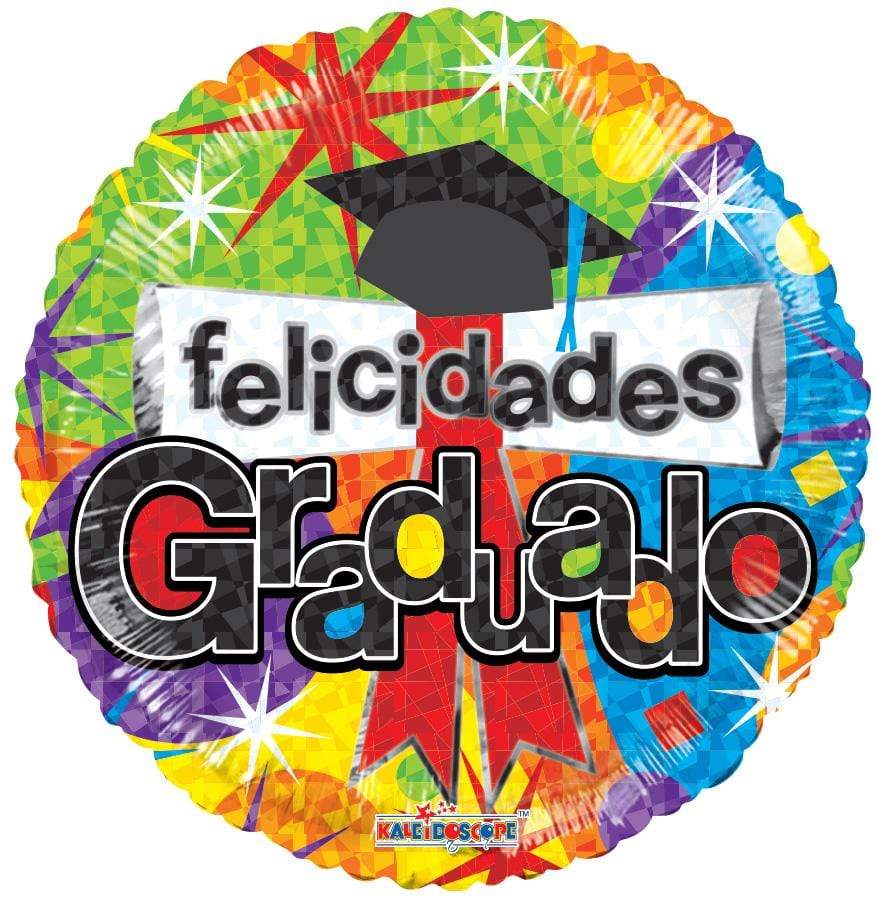 Convergram Mylar & Foil Felicidades Graduado 18″ Balloon