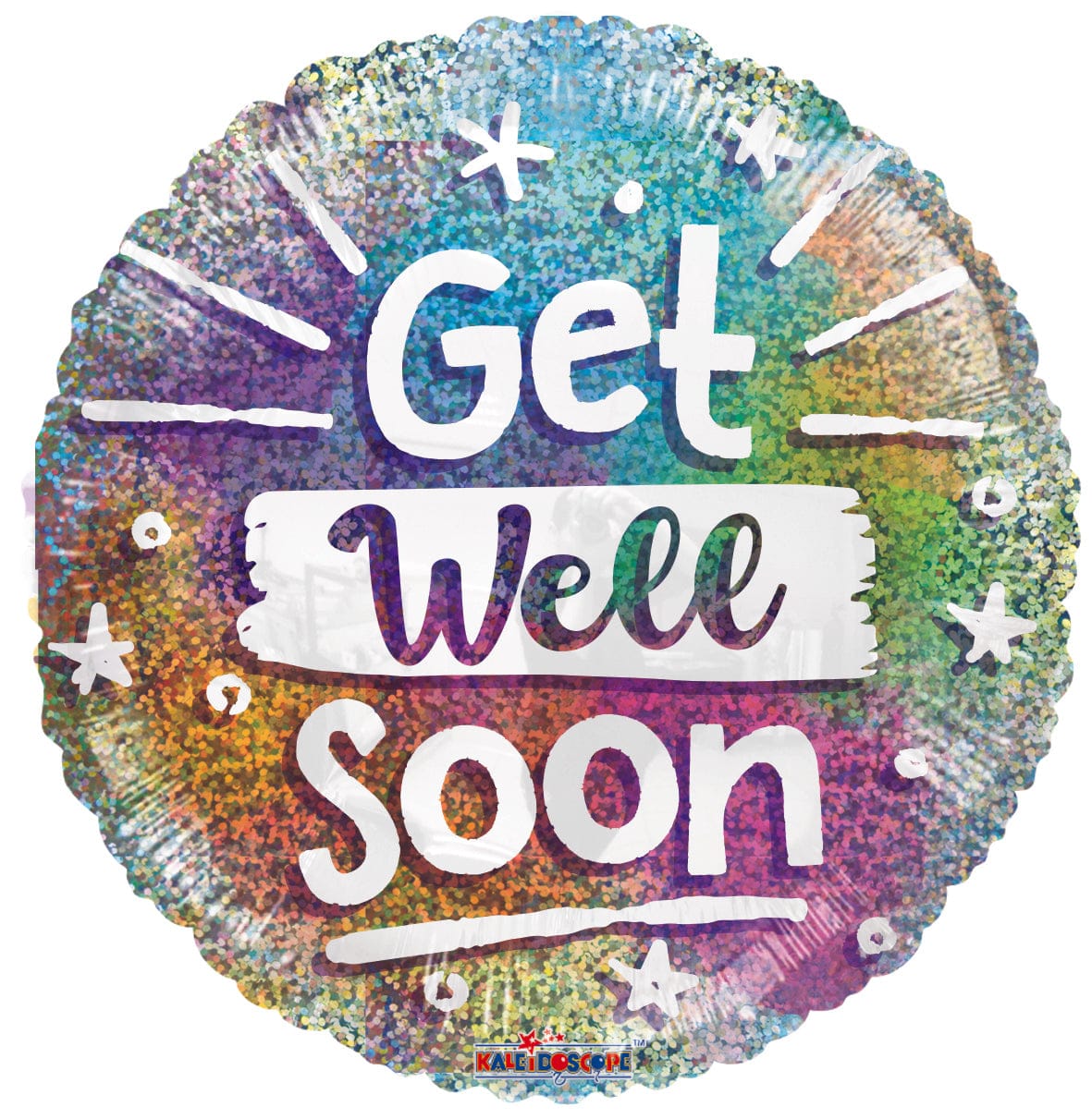 Convergram Mylar & Foil Get Well Soon Holographic 18″ Balloon