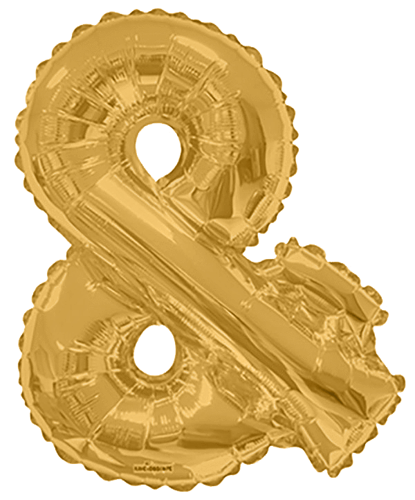 Gold Ampersand 34″ Balloon
