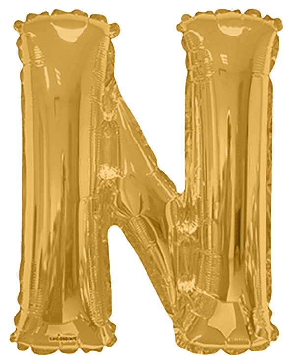 Gold Letter N 34″ Balloon